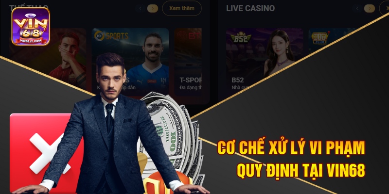 Điều Khoản Điều Kiện Tại Vin68 Đảm Bảo An Toàn Pháp Lý 3 Cơ chế xử lý vi phạm quy định tại Vin68